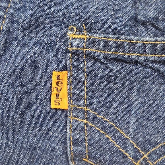 VTG Orange‎ Tab Levis Denim A Line Denim Skirt Tag Size 8/9 (TRUE 24 in Waist) - Picture 6 of 11